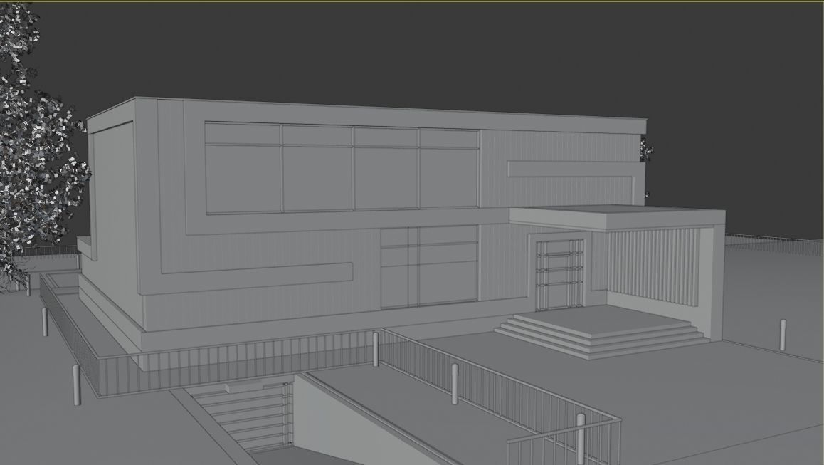 House modern at night 3D model_15