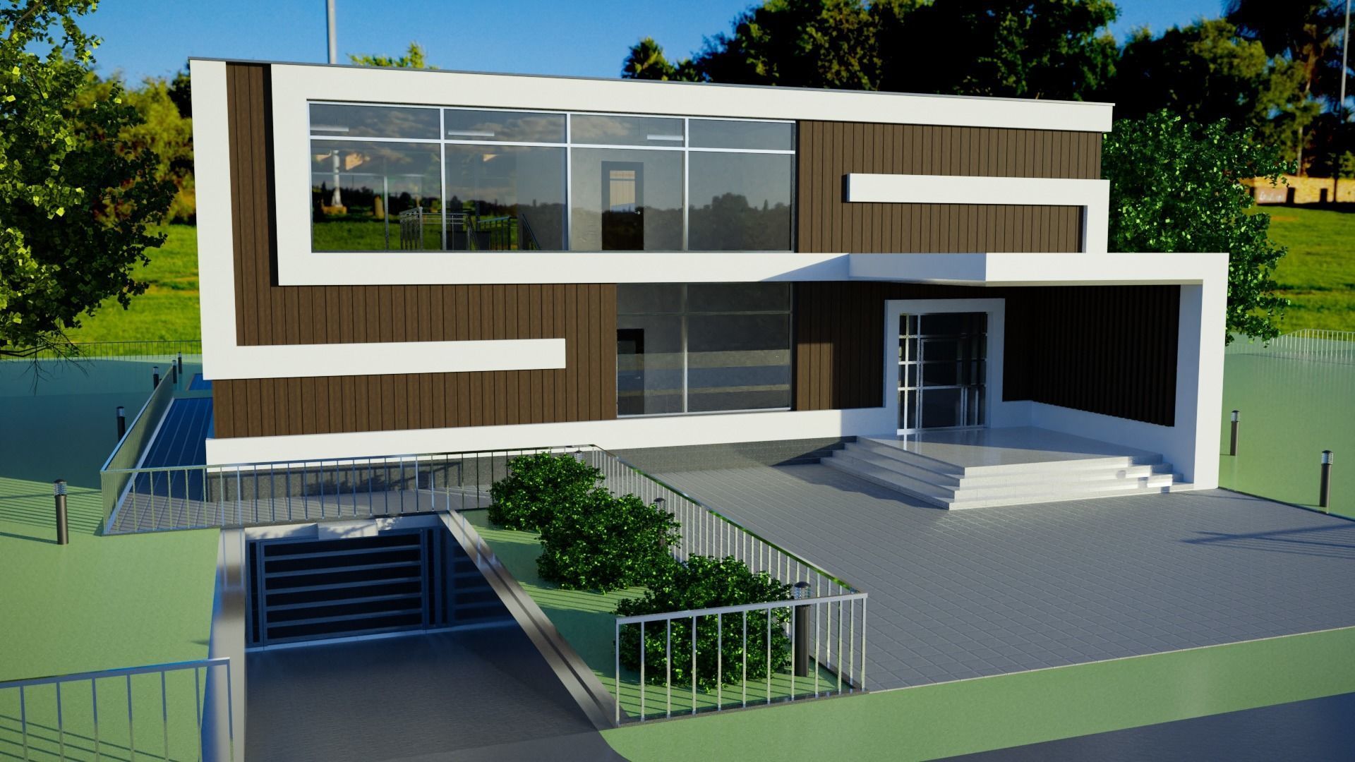 House modern at night 3D model_17