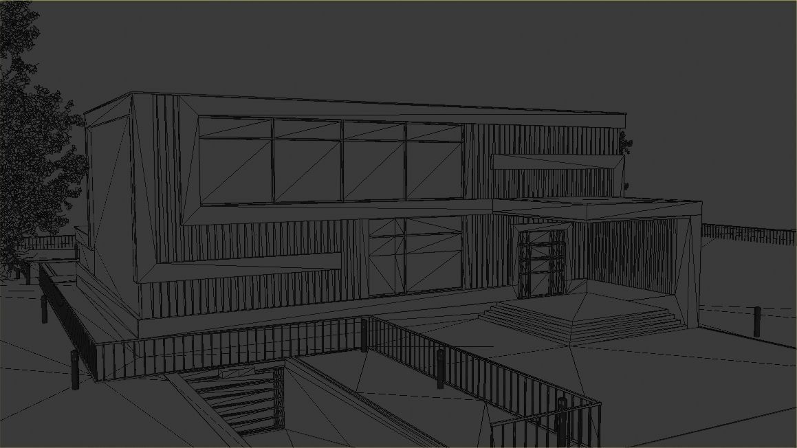 House modern at night 3D model_14