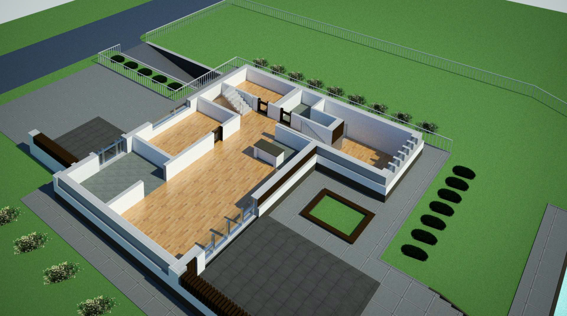 House modern at night 3D model_11