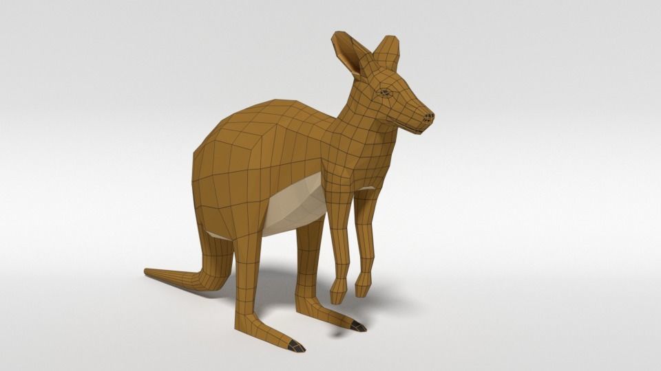 Low Poly Cartoon Australian Animals Pack 3D Model Collection_20