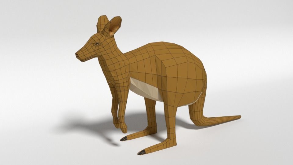 Low Poly Cartoon Australian Animals Pack 3D Model Collection_19