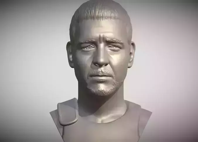 Gladiator Russell Crowe bust 3D printing ready stl obj formats