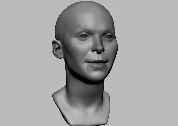 Base Female Head v5 3D model
