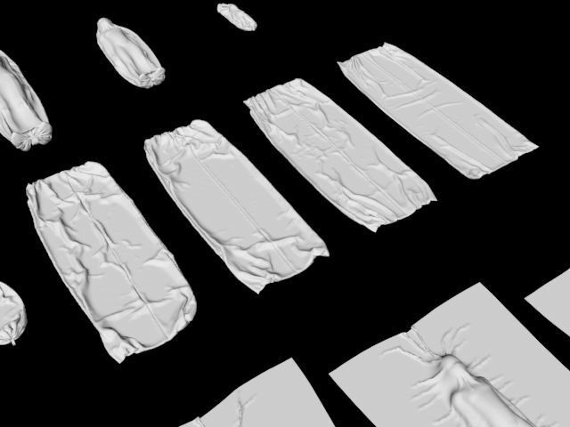 body bag collection 3D model_4