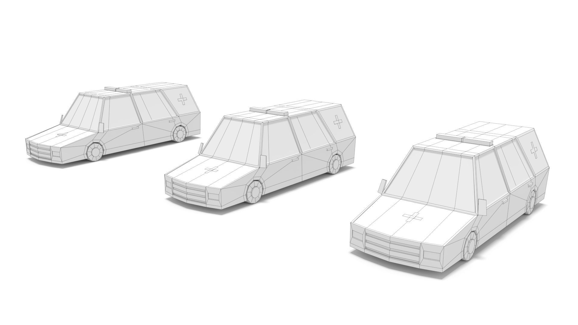 3D Low Poly 30 Vehicles Low-poly 3D model_2