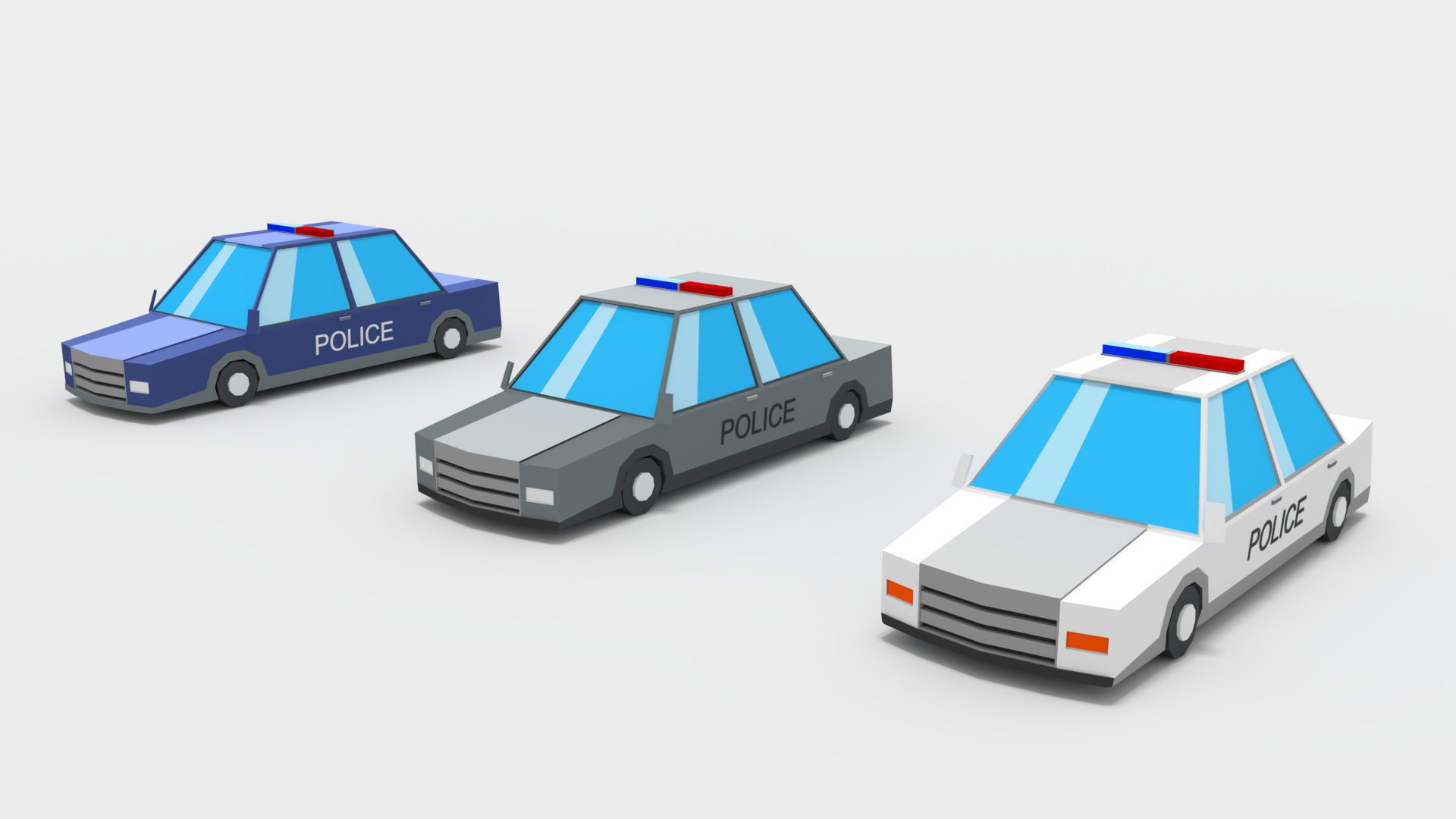 3D Low Poly 30 Vehicles Low-poly 3D model_4