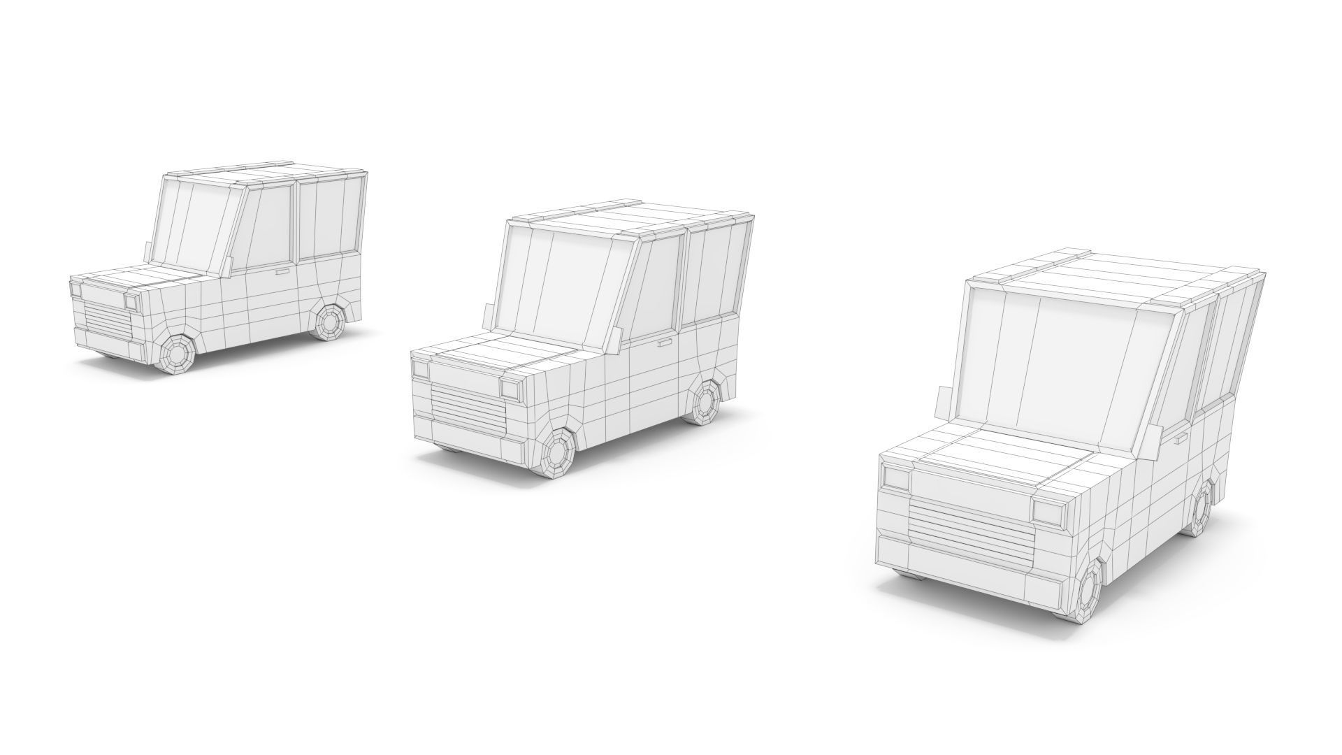 3D Low Poly 30 Vehicles Low-poly 3D model_7