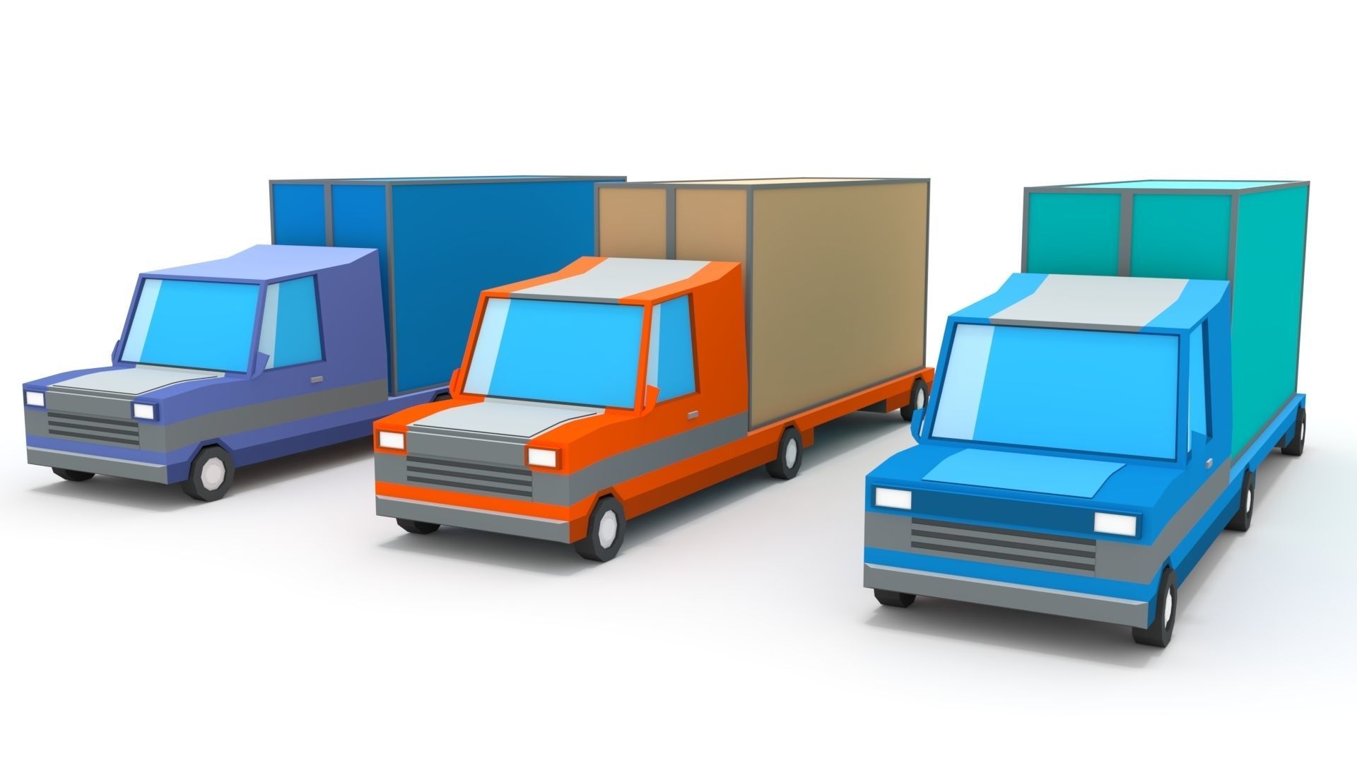 3D Low Poly 30 Vehicles Low-poly 3D model_20