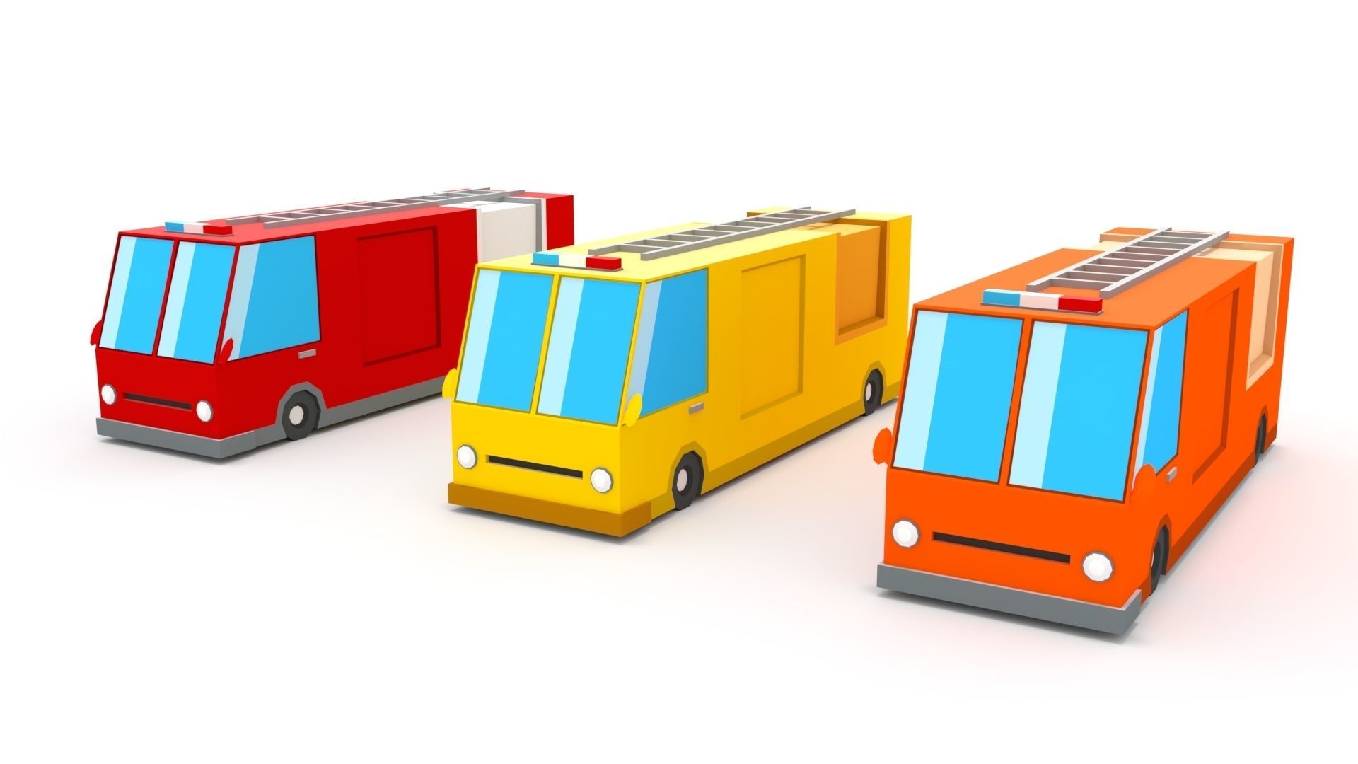 3D Low Poly 30 Vehicles Low-poly 3D model_14