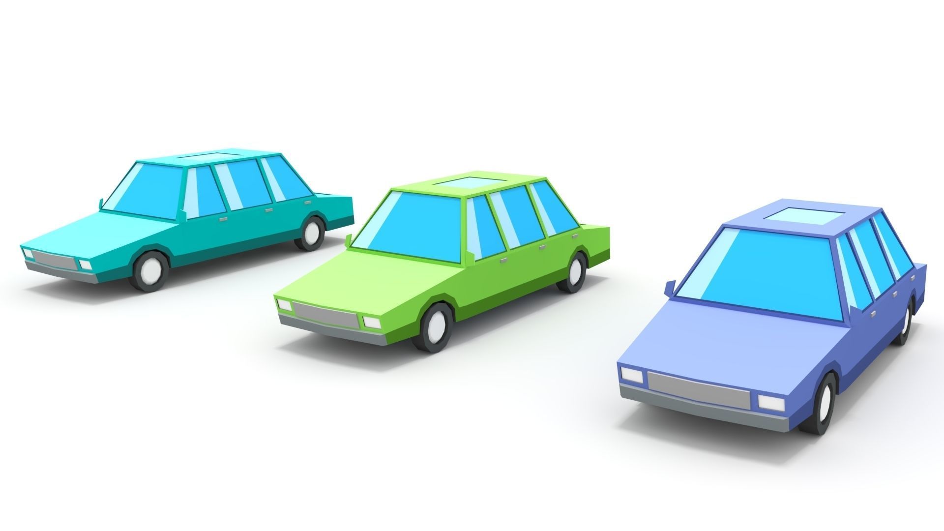3D Low Poly 30 Vehicles Low-poly 3D model_10