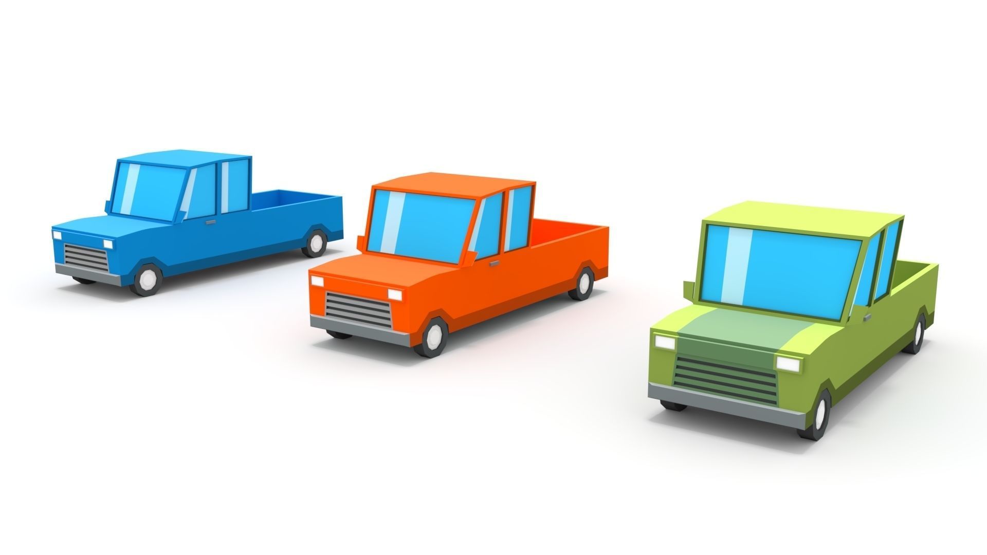3D Low Poly 30 Vehicles Low-poly 3D model_12