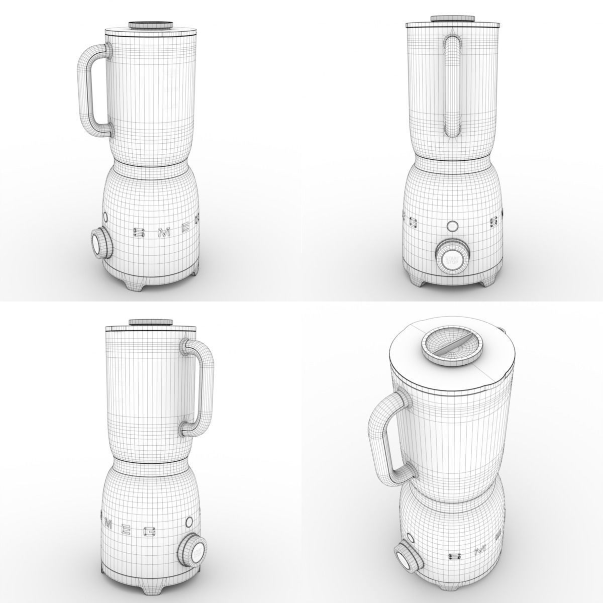 Smeg Blender Retro style Blender Cycles 3D model_5