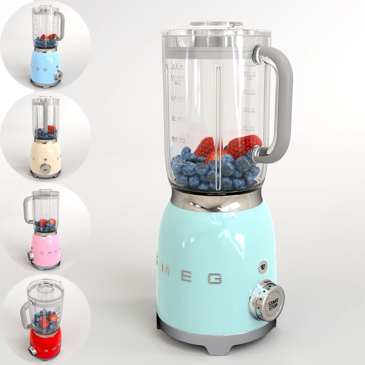 Smeg Blender Retro style Blender Cycles 3D model_0