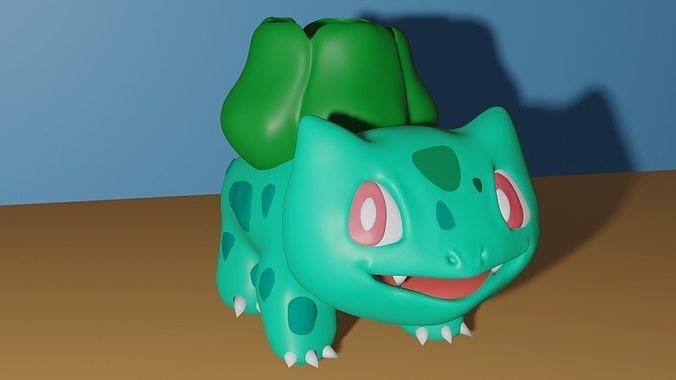 3D Printed Pokemon Bulbasaur Flower Planter 3D print model