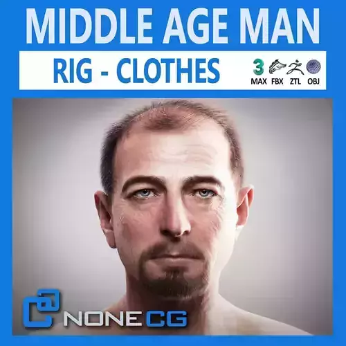 Middle Age Man Alex 3D model