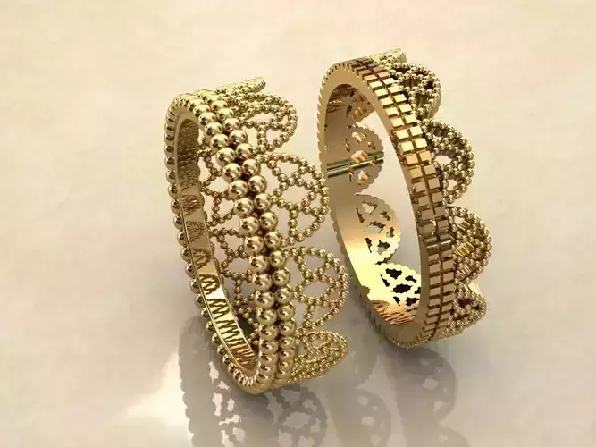 crown balls ring  3d print 