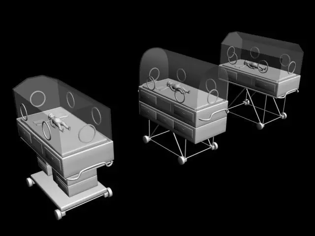 Premature baby incubator collection 3D model