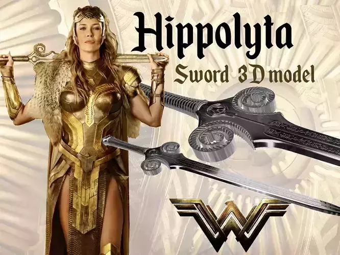 Queen Hippolyta Sword Amazon warrior cosplay 3D print model