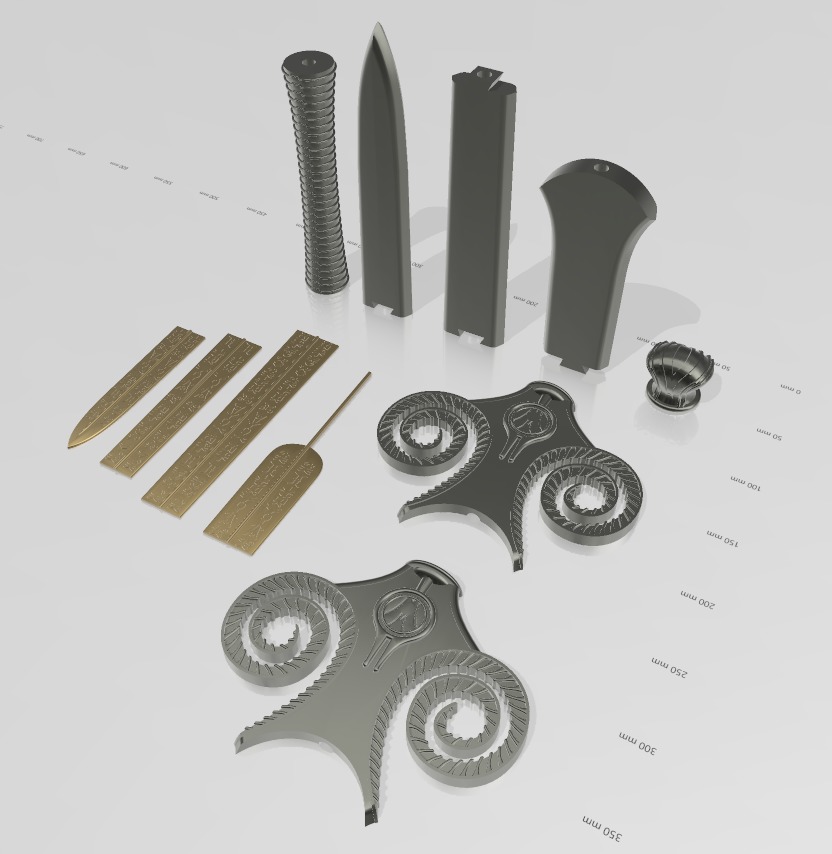 Queen Hippolyta Sword Amazon warrior cosplay 3D print model_3