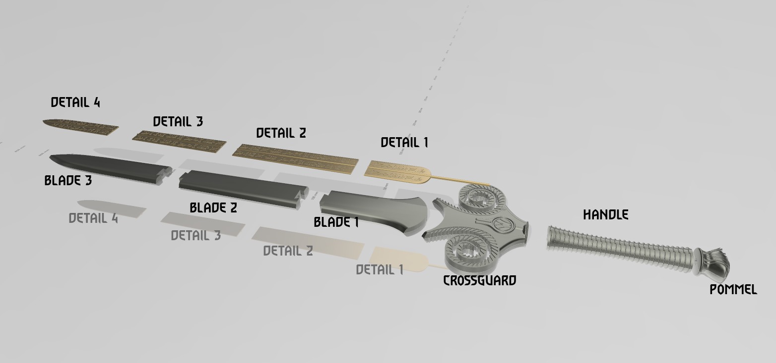 Queen Hippolyta Sword Amazon warrior cosplay 3D print model_2