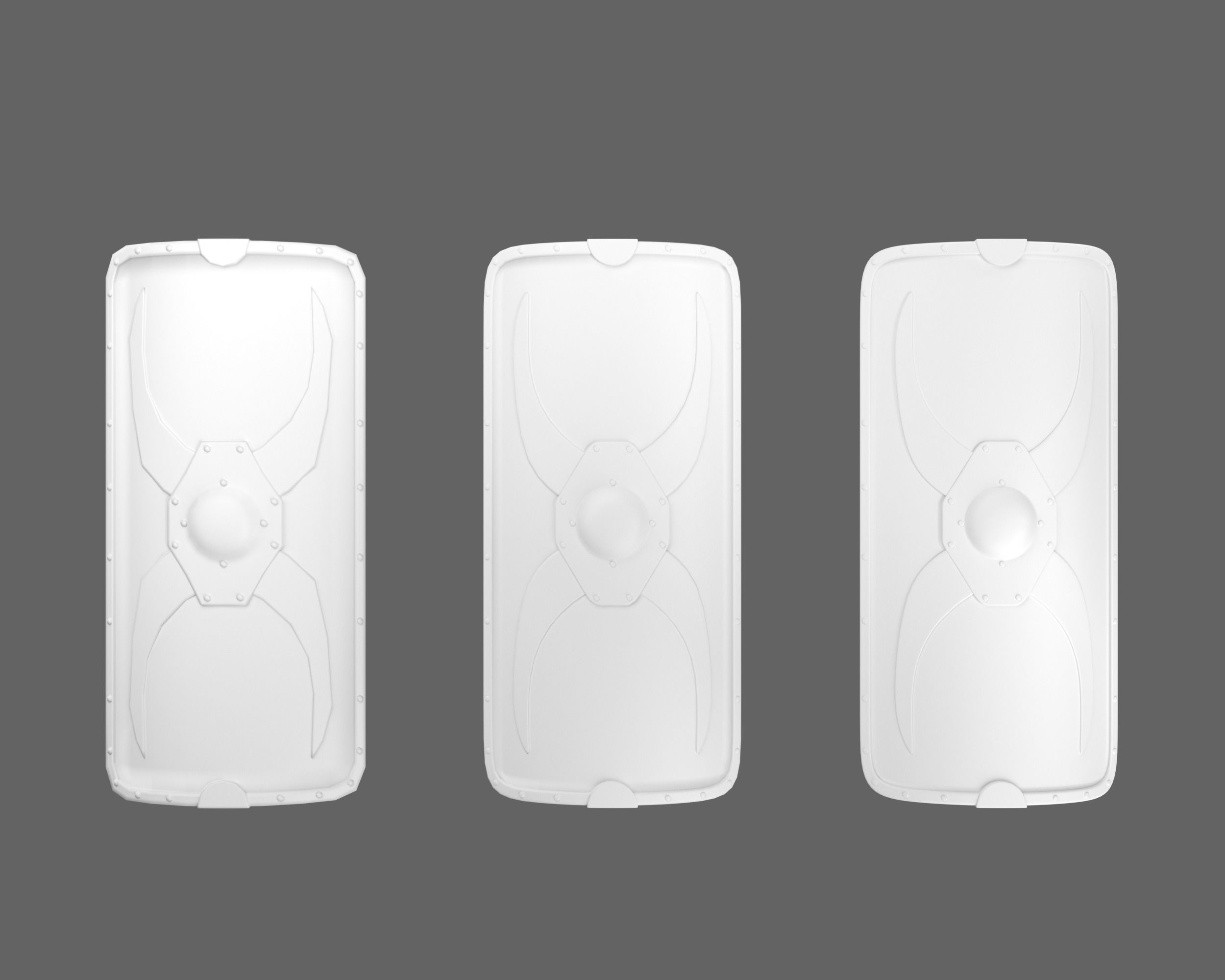 Ancient Roman Scutum Low-poly 3D model_3