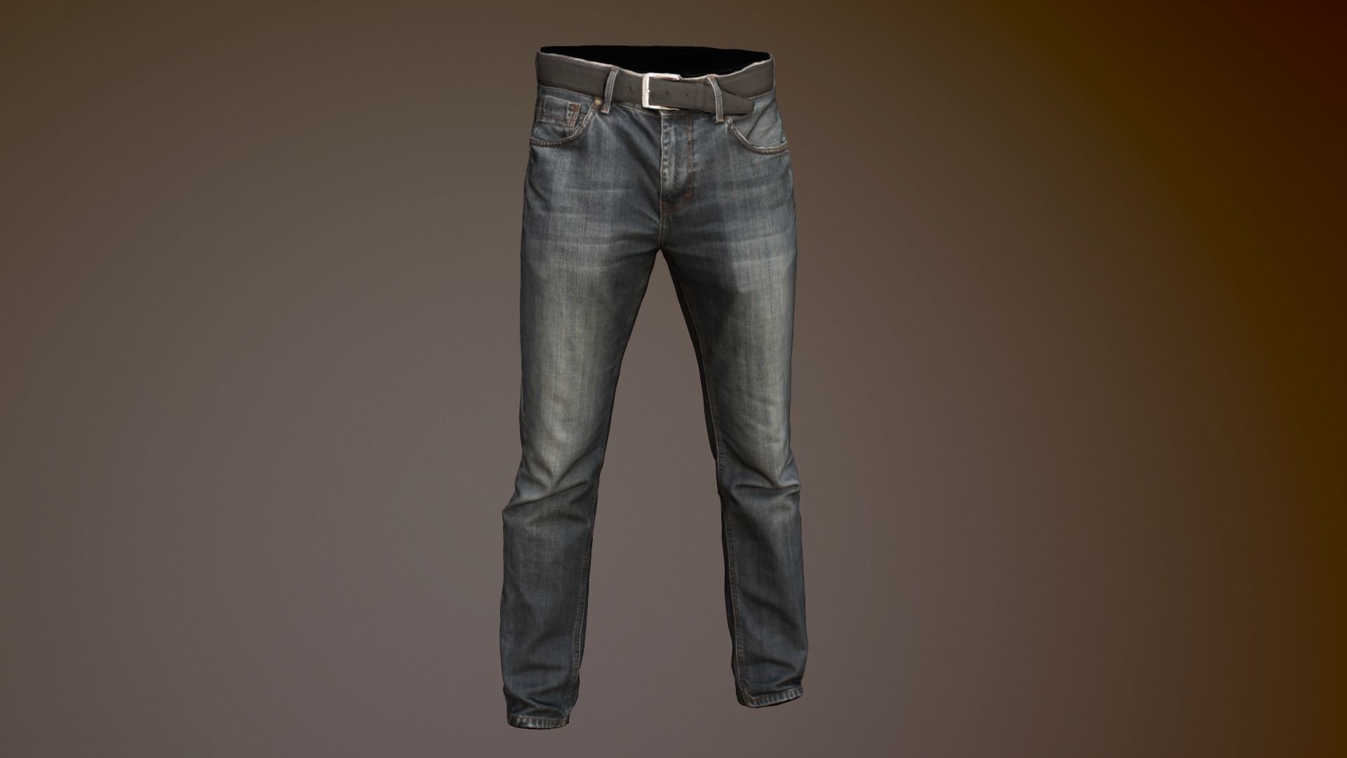 Jeans Low-poly 3D model_19