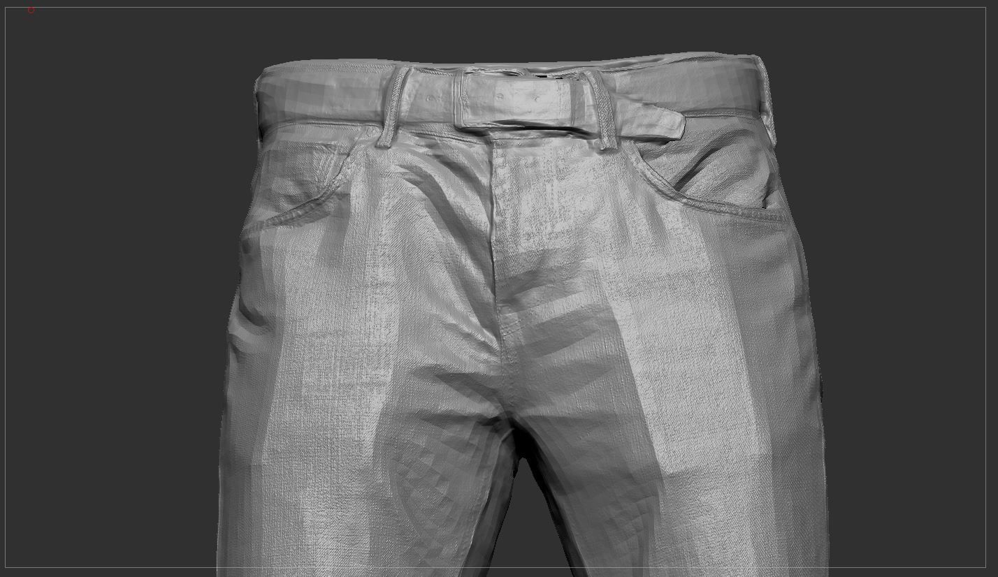 Jeans Low-poly 3D model_1