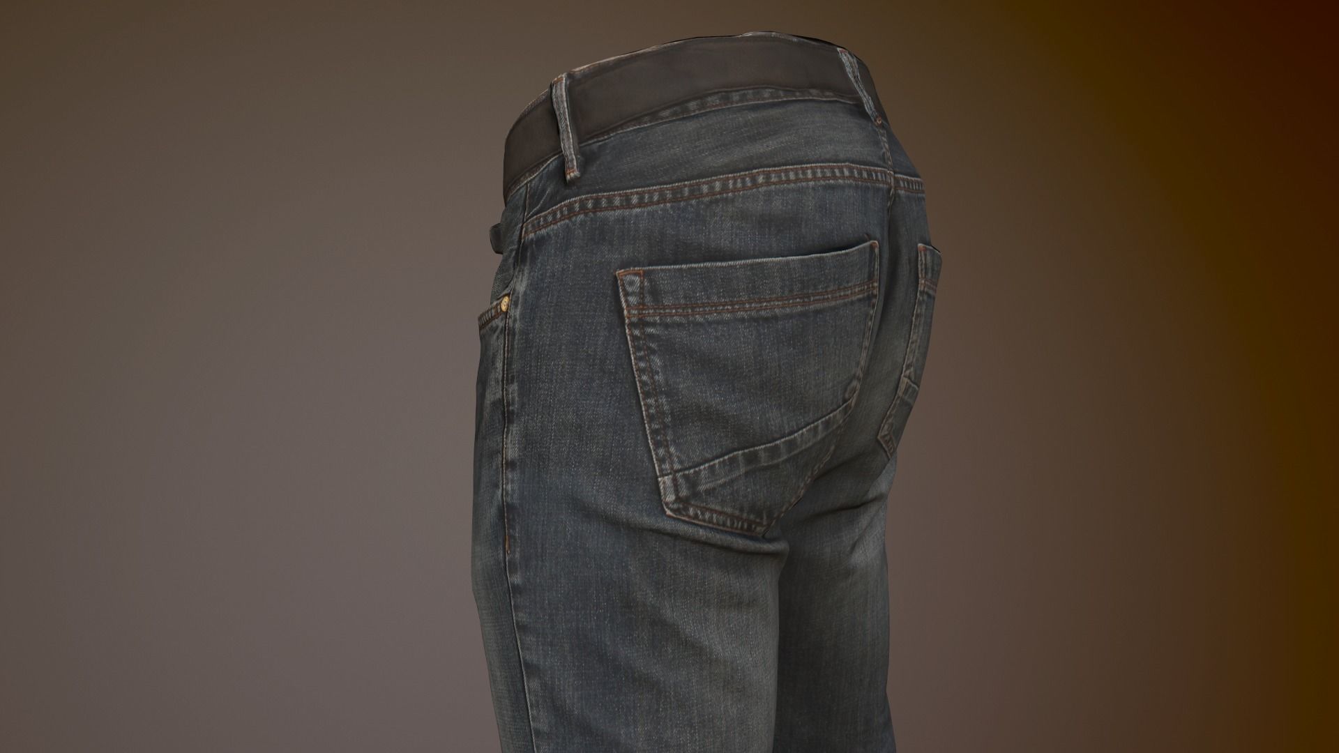 Jeans Low-poly 3D model_10