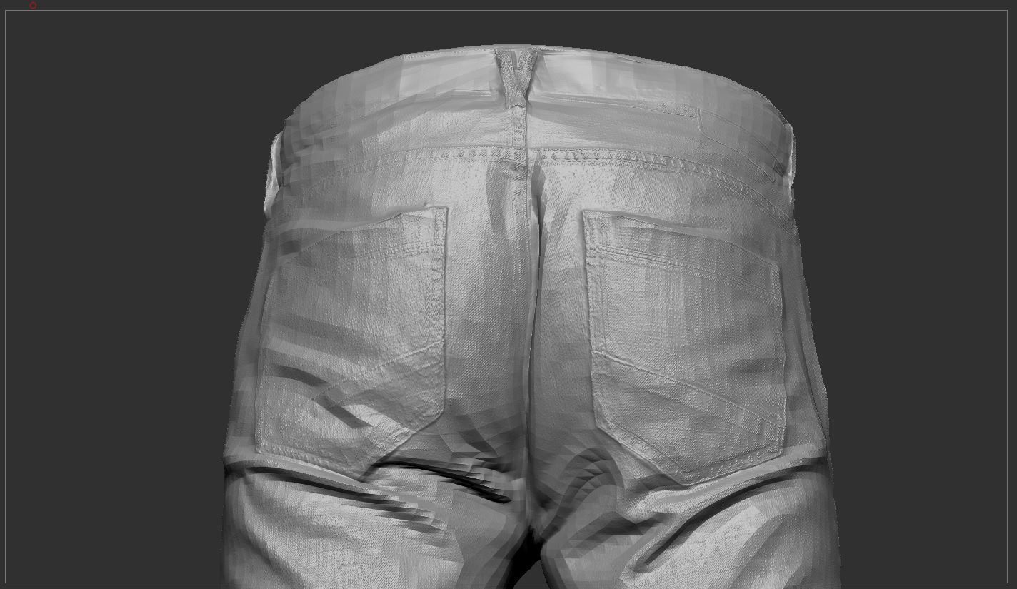 Jeans Low-poly 3D model_2