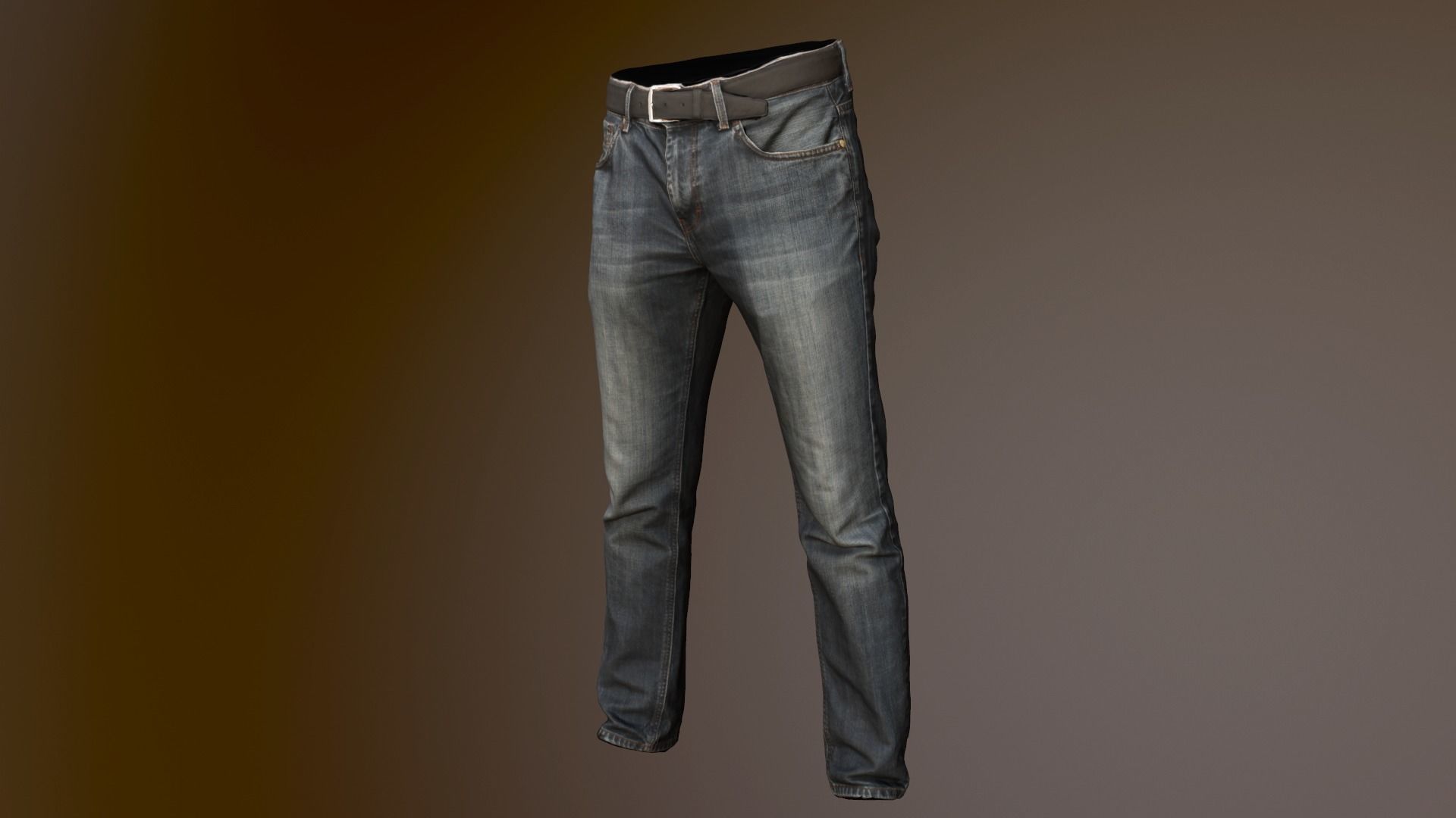 Jeans Low-poly 3D model_6