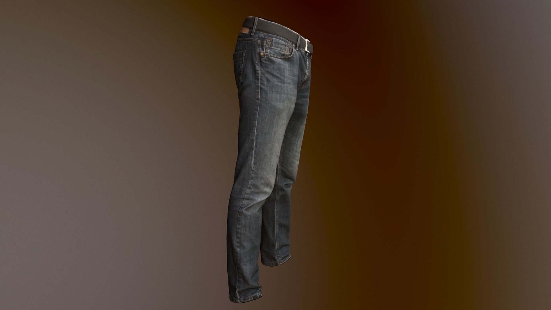 Jeans Low-poly 3D model_21