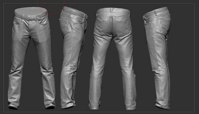 Jeans Low-poly 3D model