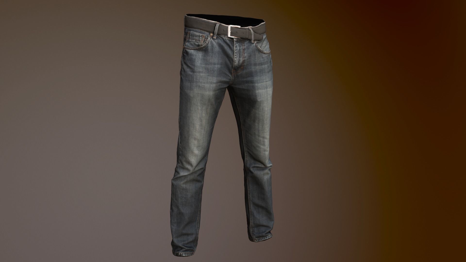 Jeans Low-poly 3D model_24