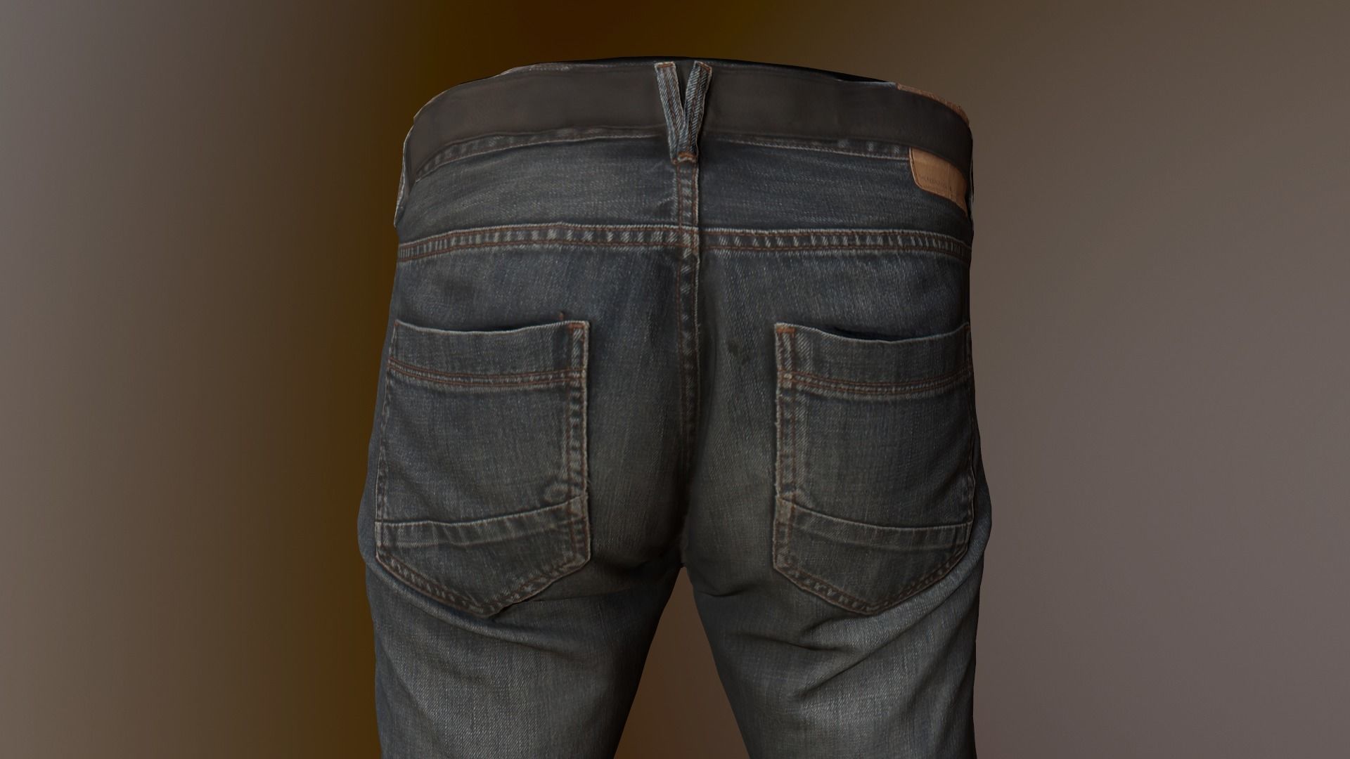 Jeans Low-poly 3D model_17