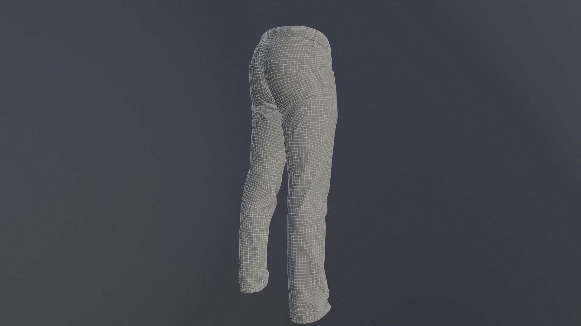 Jeans Low-poly 3D model_5