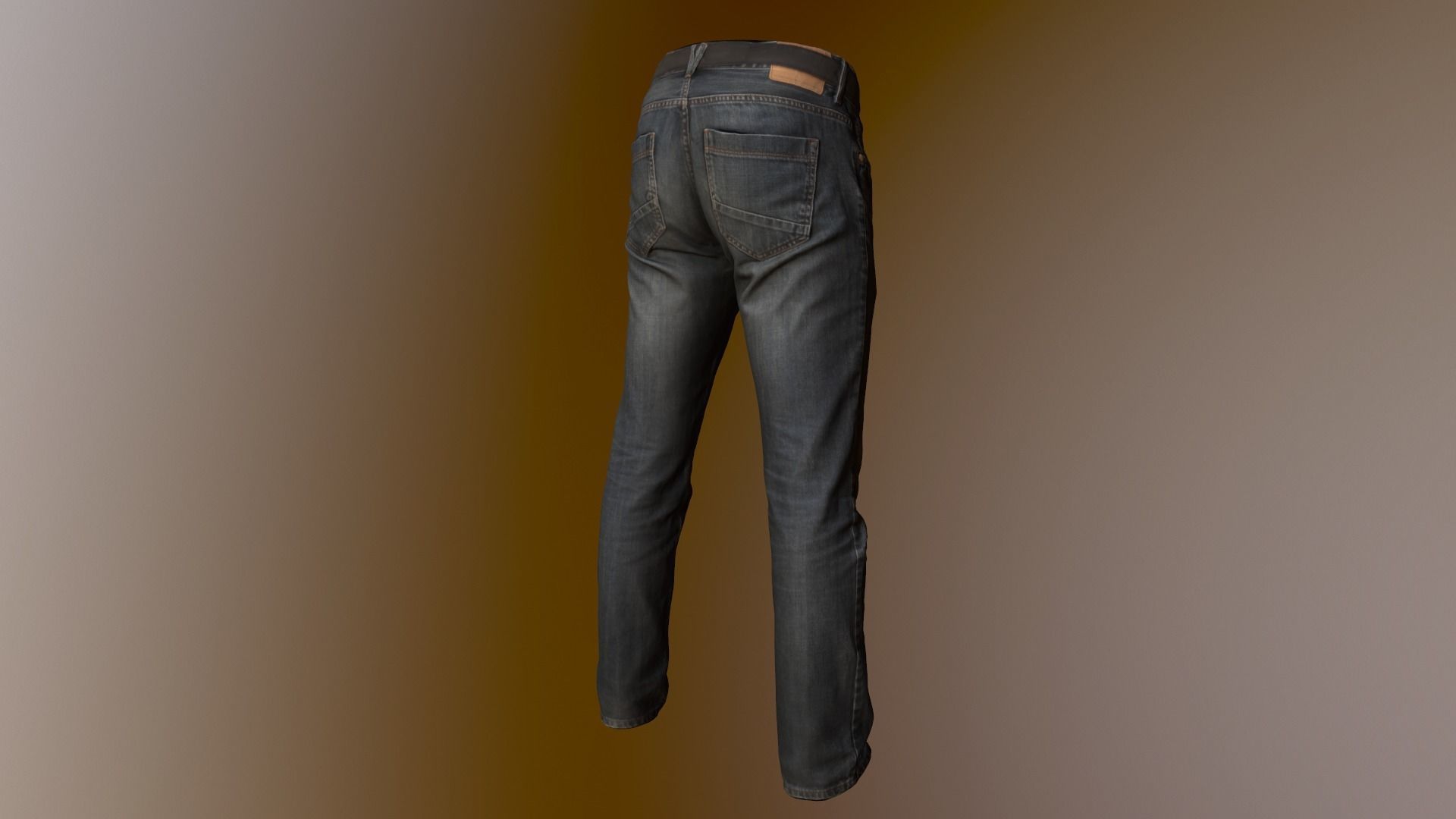 Jeans Low-poly 3D model_16