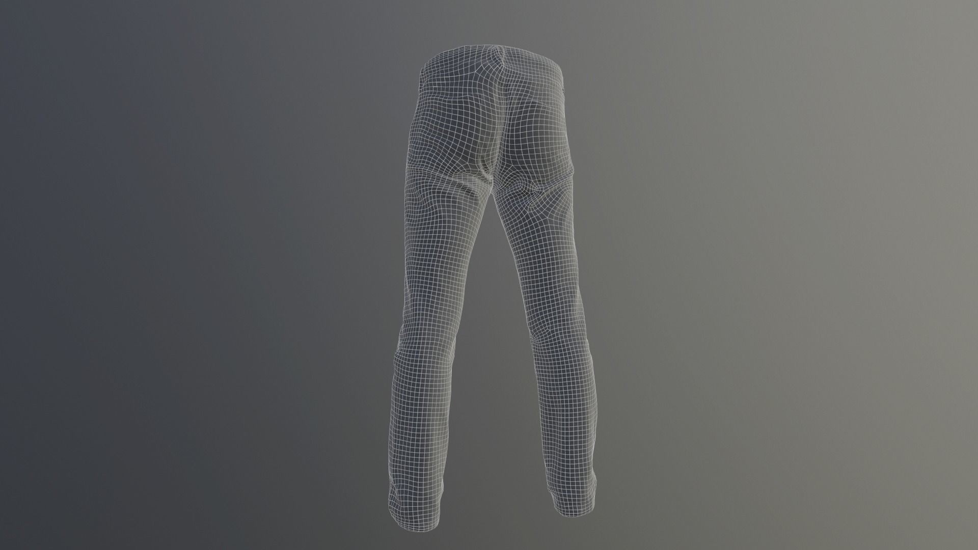 Jeans Low-poly 3D model_7