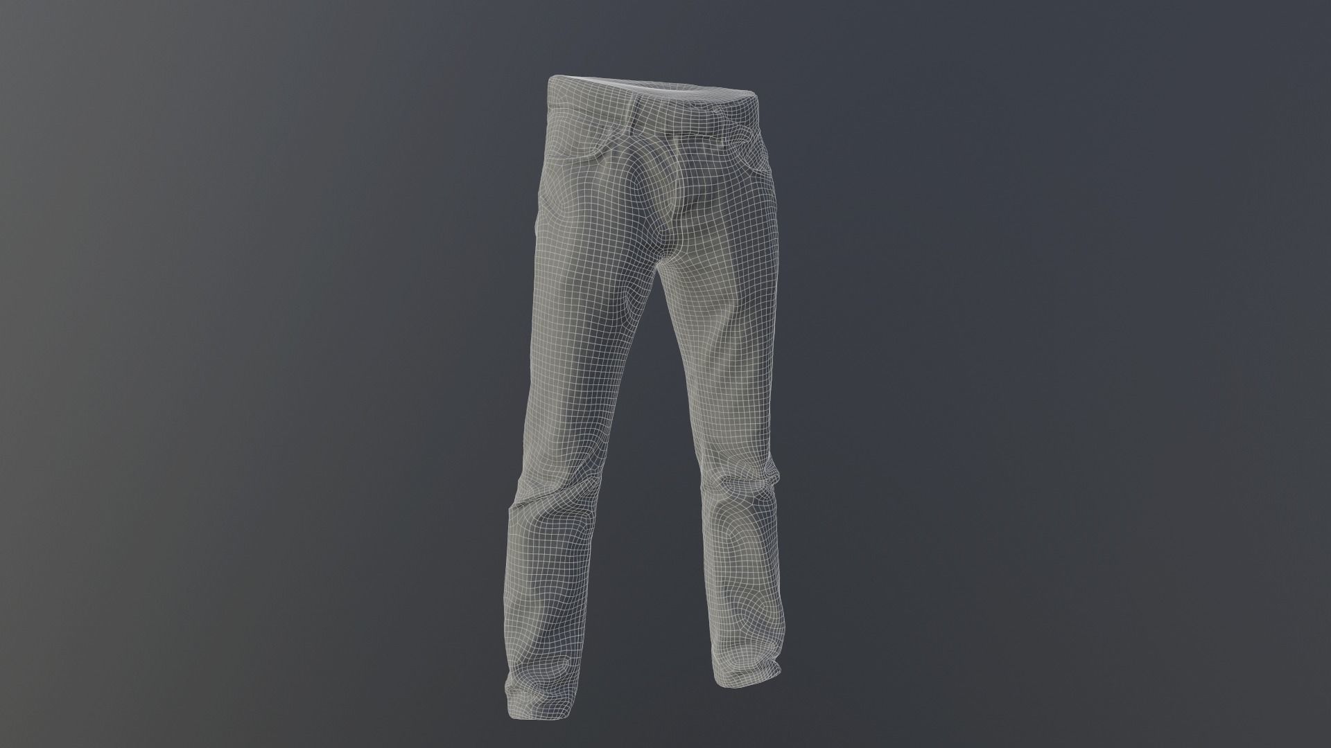 Jeans Low-poly 3D model_14