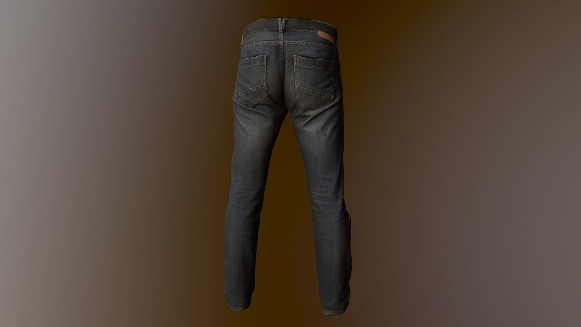 Jeans Low-poly 3D model_9