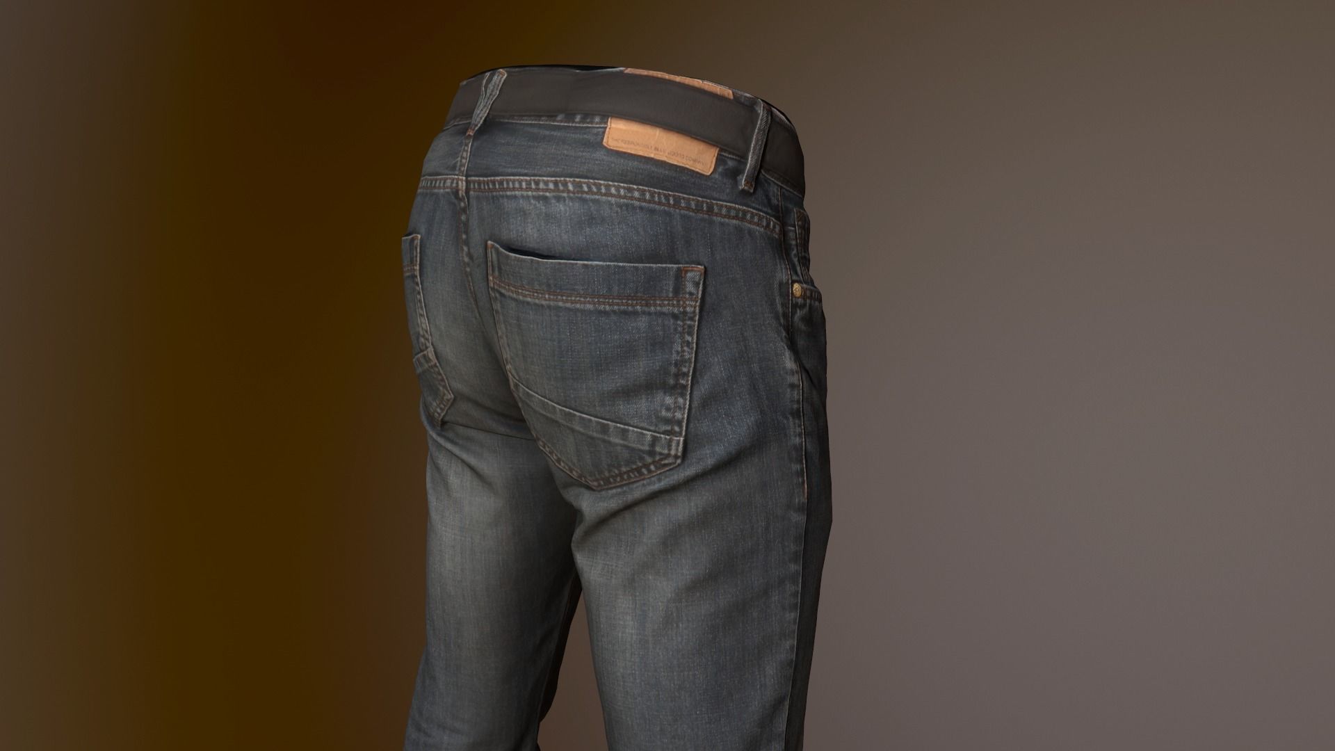 Jeans Low-poly 3D model_13