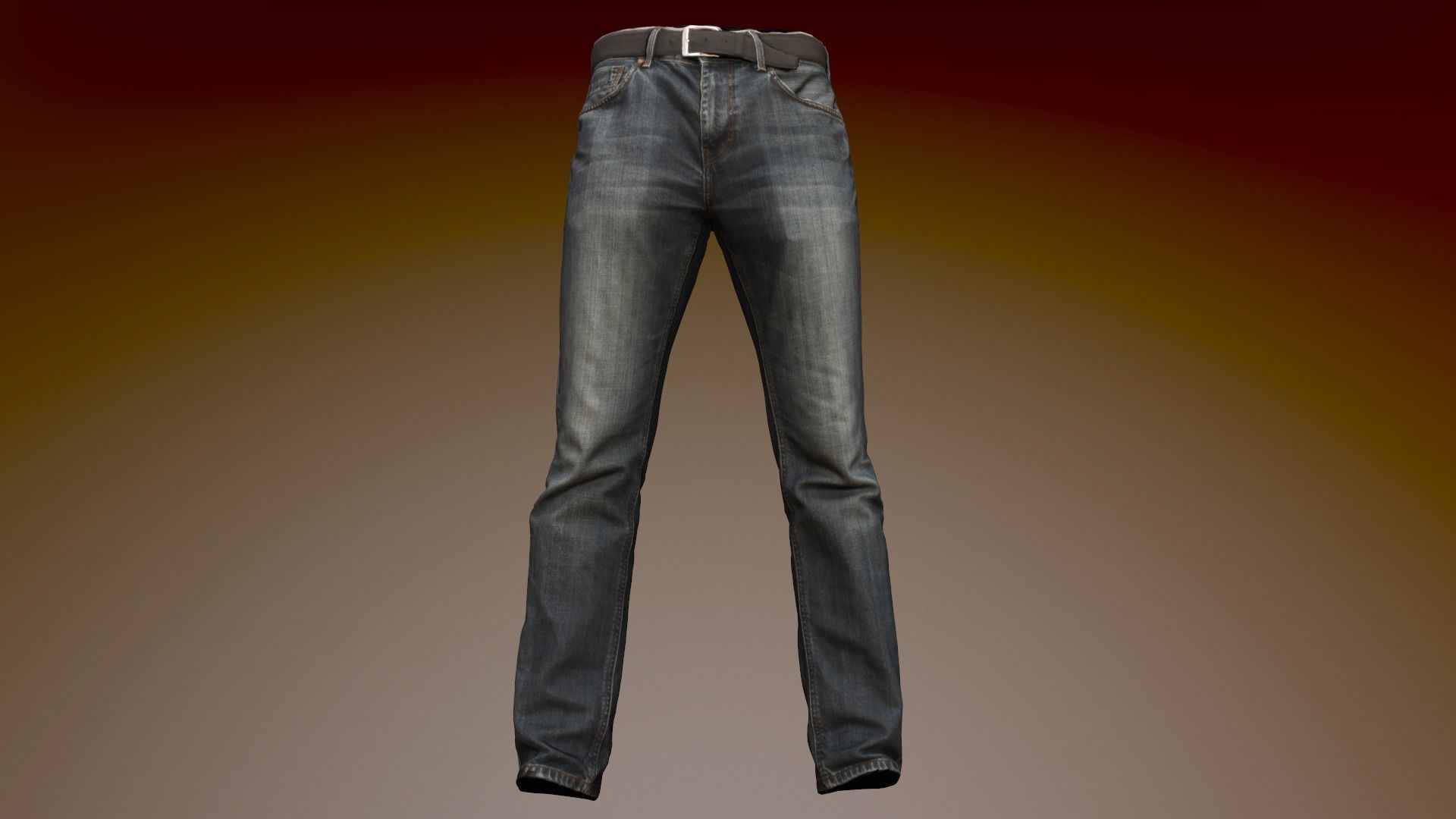 Jeans Low-poly 3D model_18