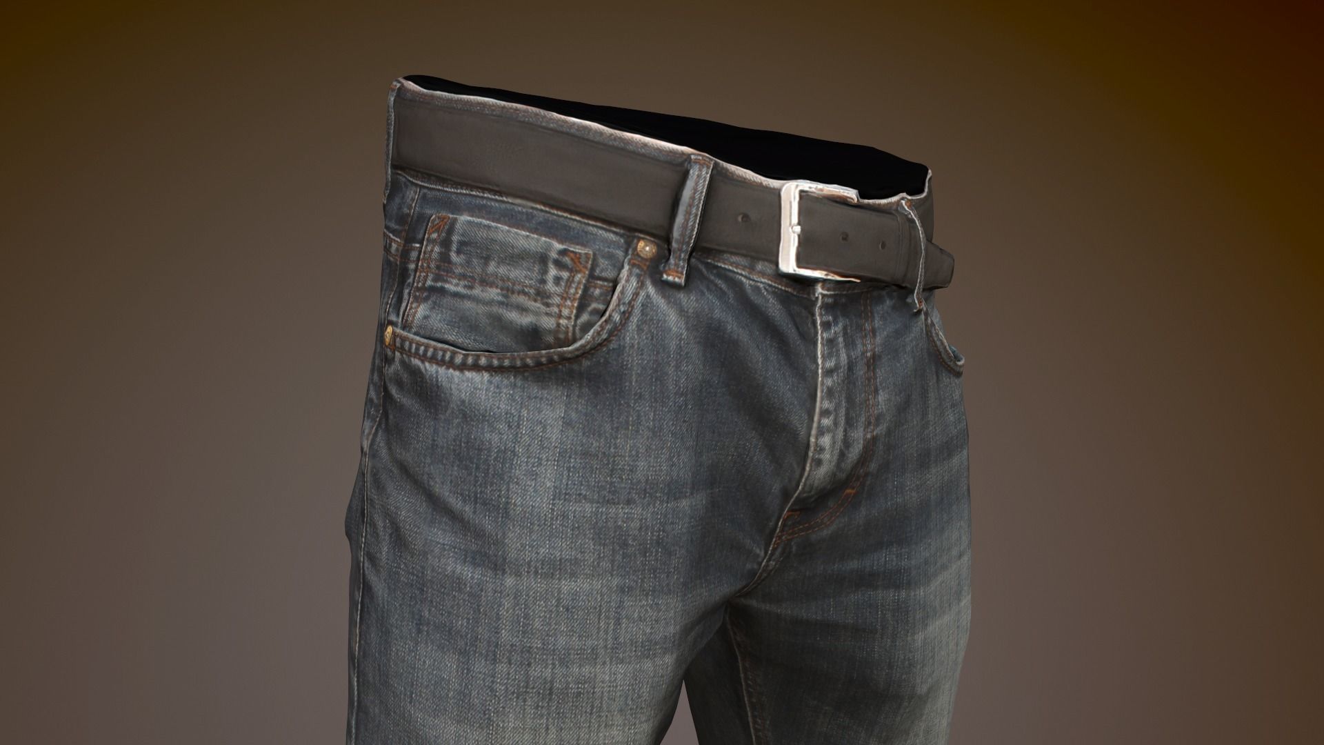 Jeans Low-poly 3D model_12