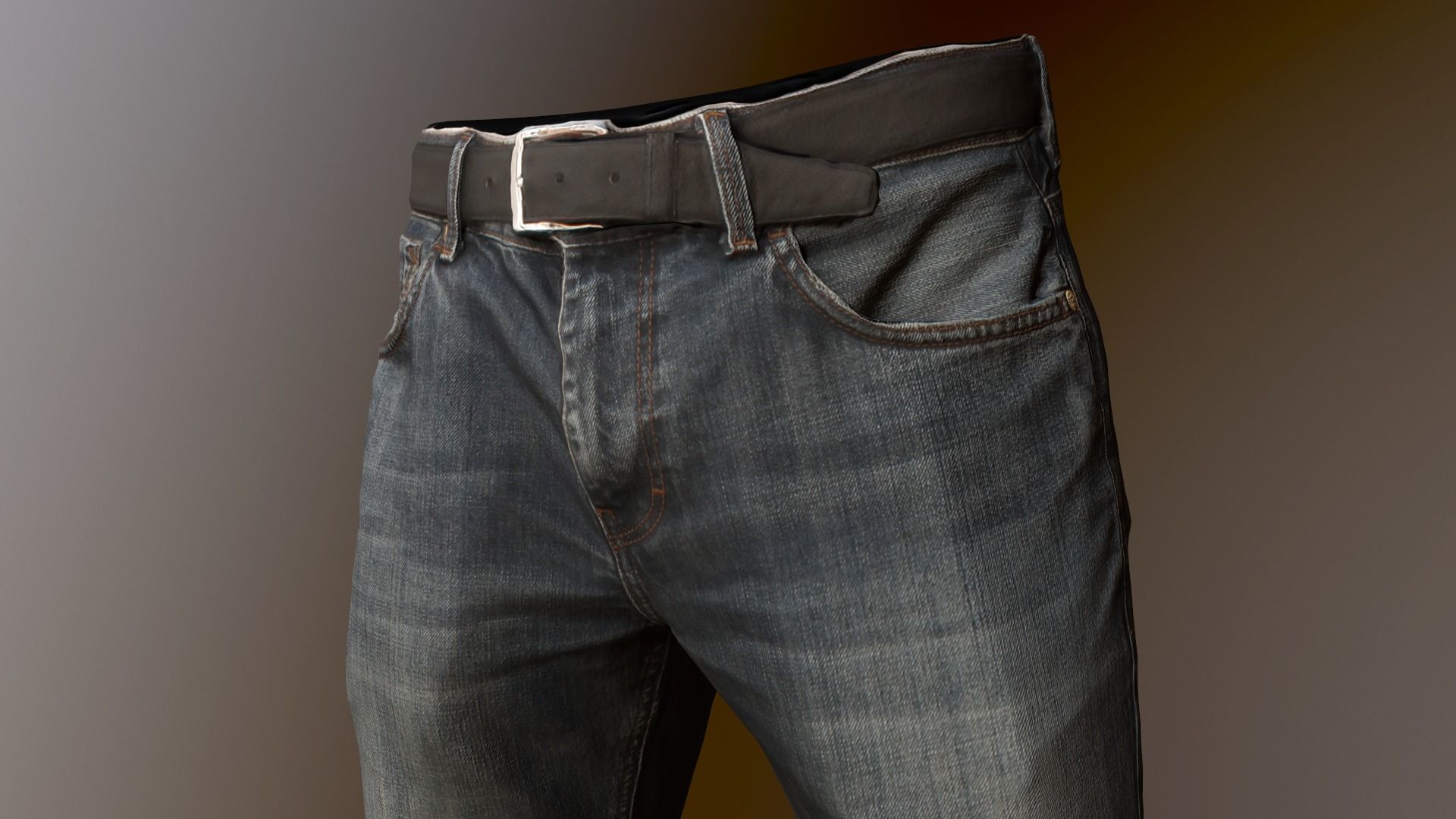 Jeans Low-poly 3D model_20