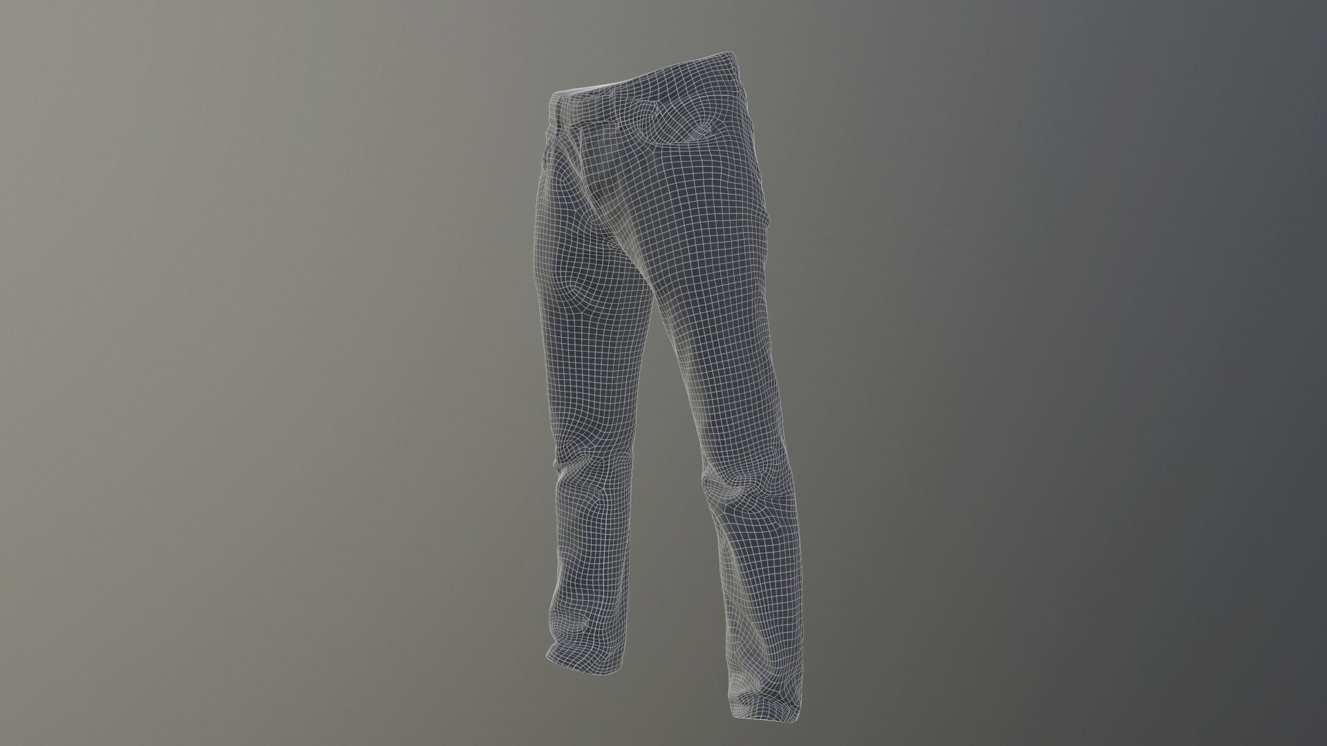 Jeans Low-poly 3D model_8