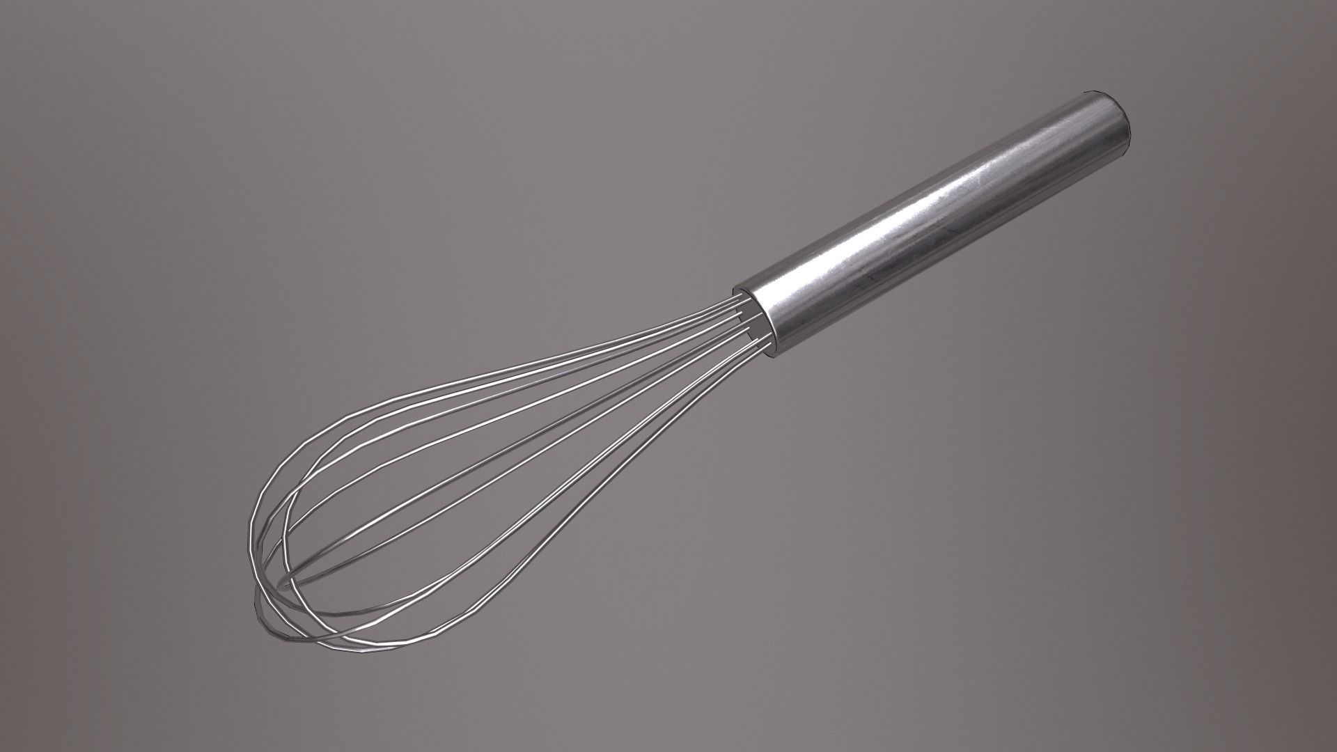 Whisk Low-poly 3D model_0