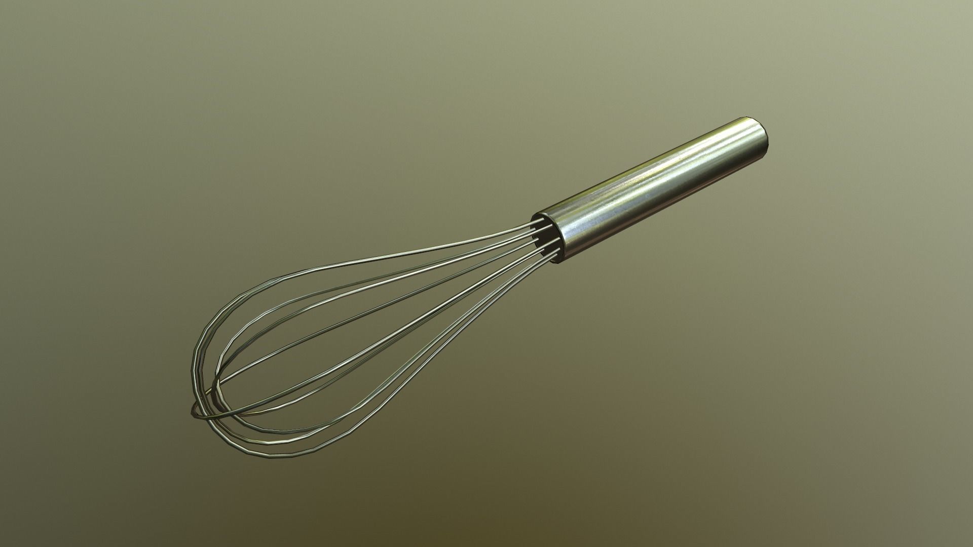 Whisk Low-poly 3D model_10