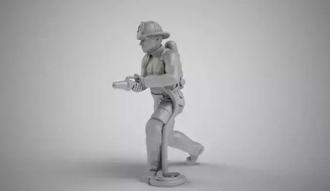Fireman firefighter 3D print model