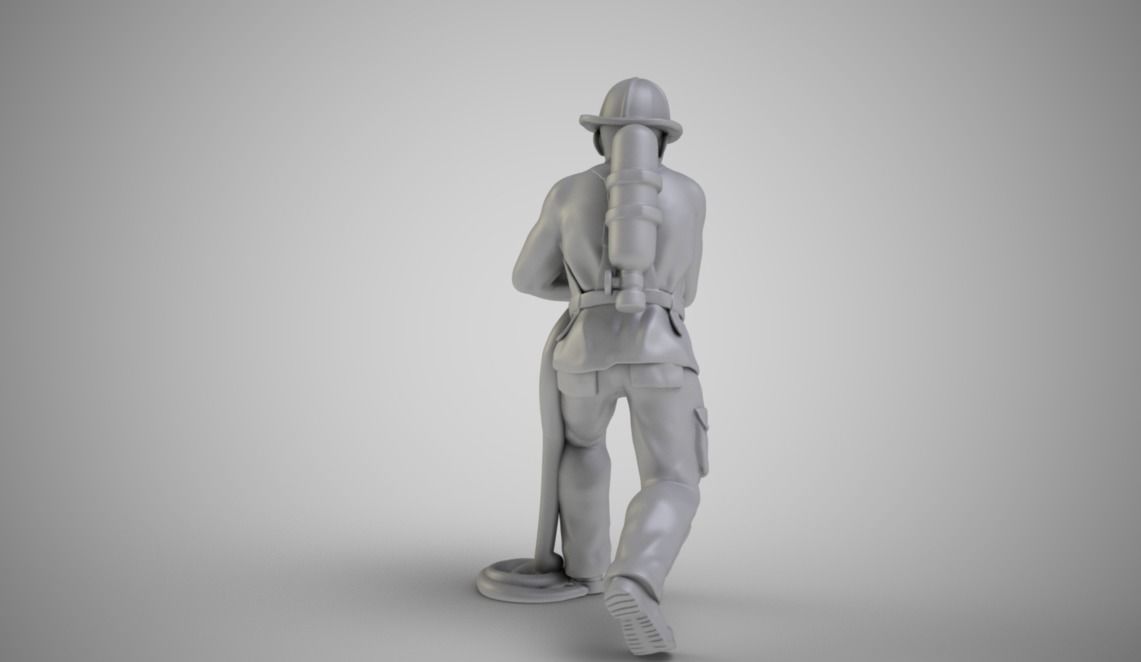 Fireman firefighter 3D print model_5