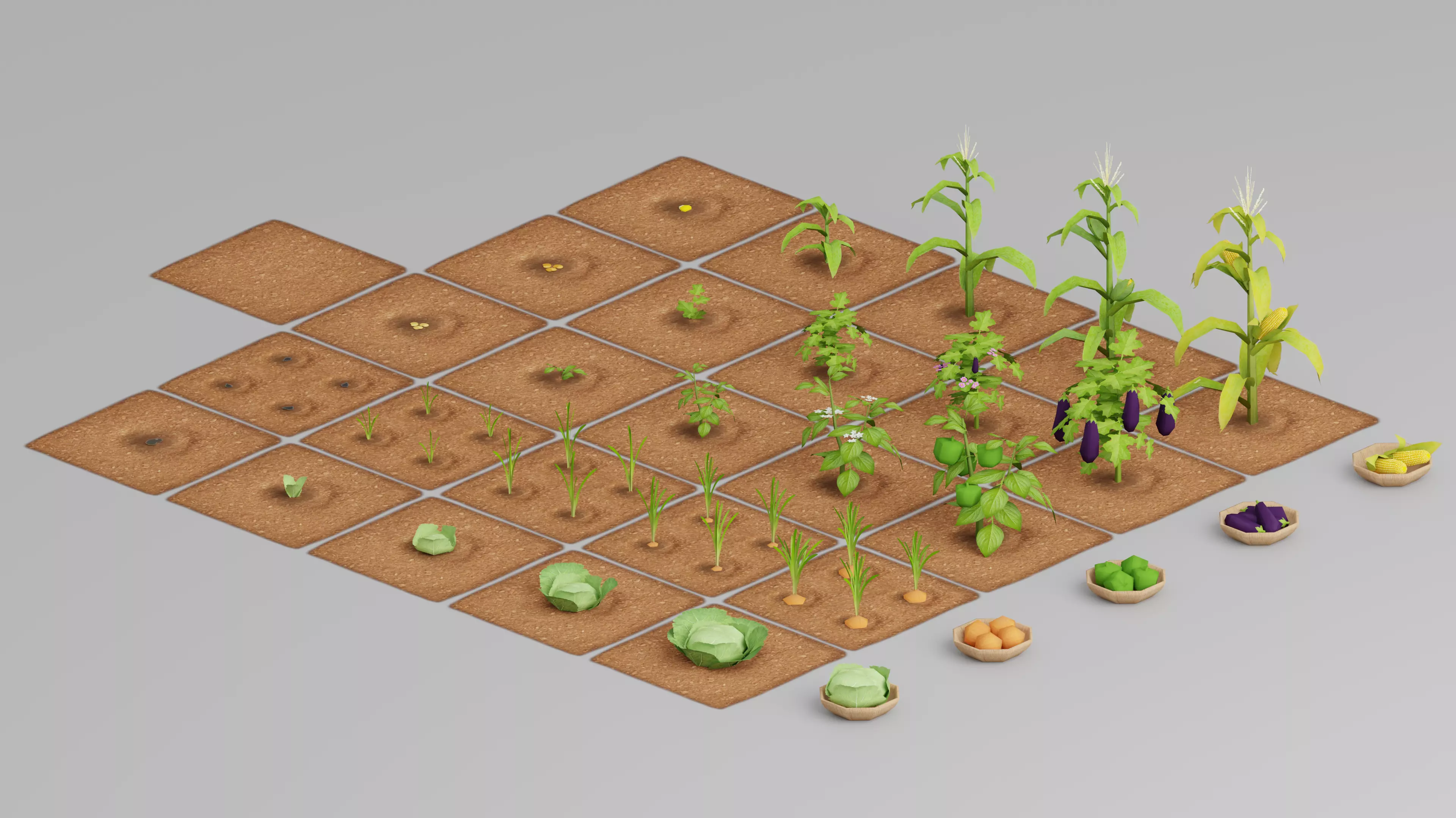 Vegetable Farm G42 Low-poly 3D model_0